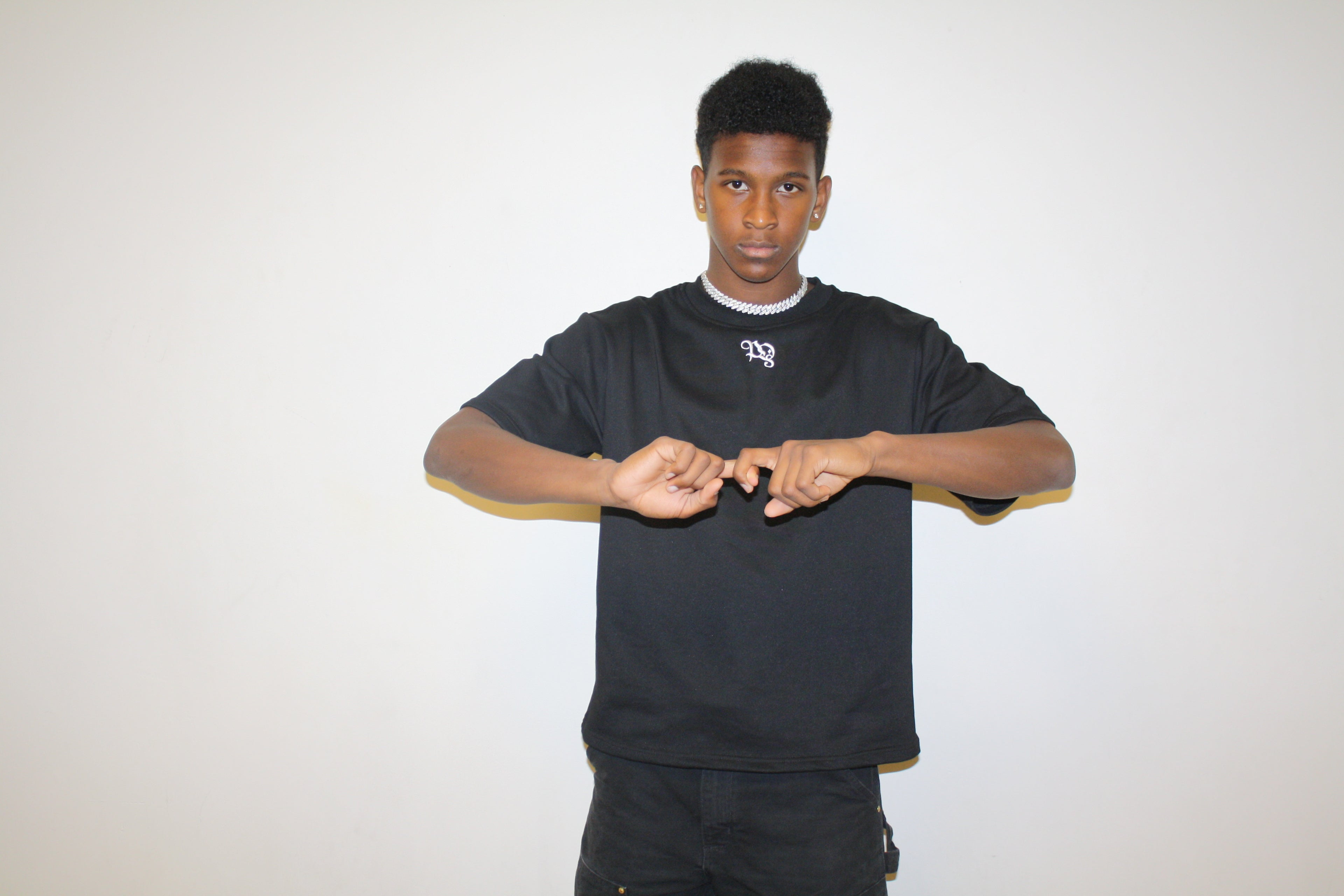 Stand Out Collective reflective shirt being modeled